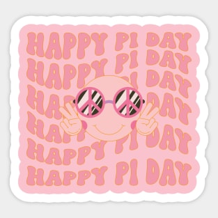 happy pi day groovy style 3.1415 Sticker